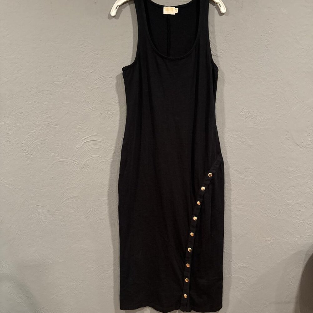NATION LTD Black midi dress